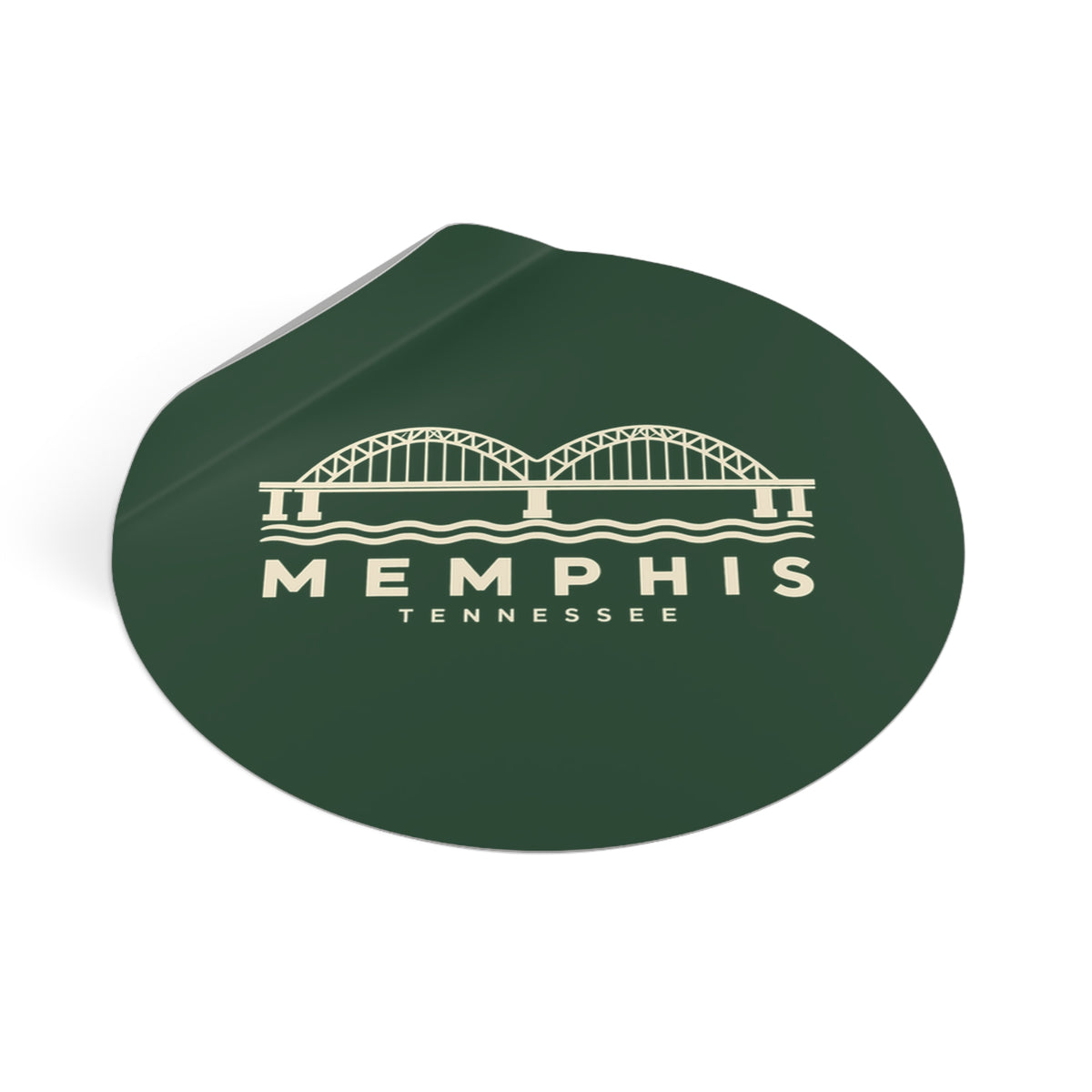 Memphis Hernando de Soto Bridge Sticker (Forest Green)