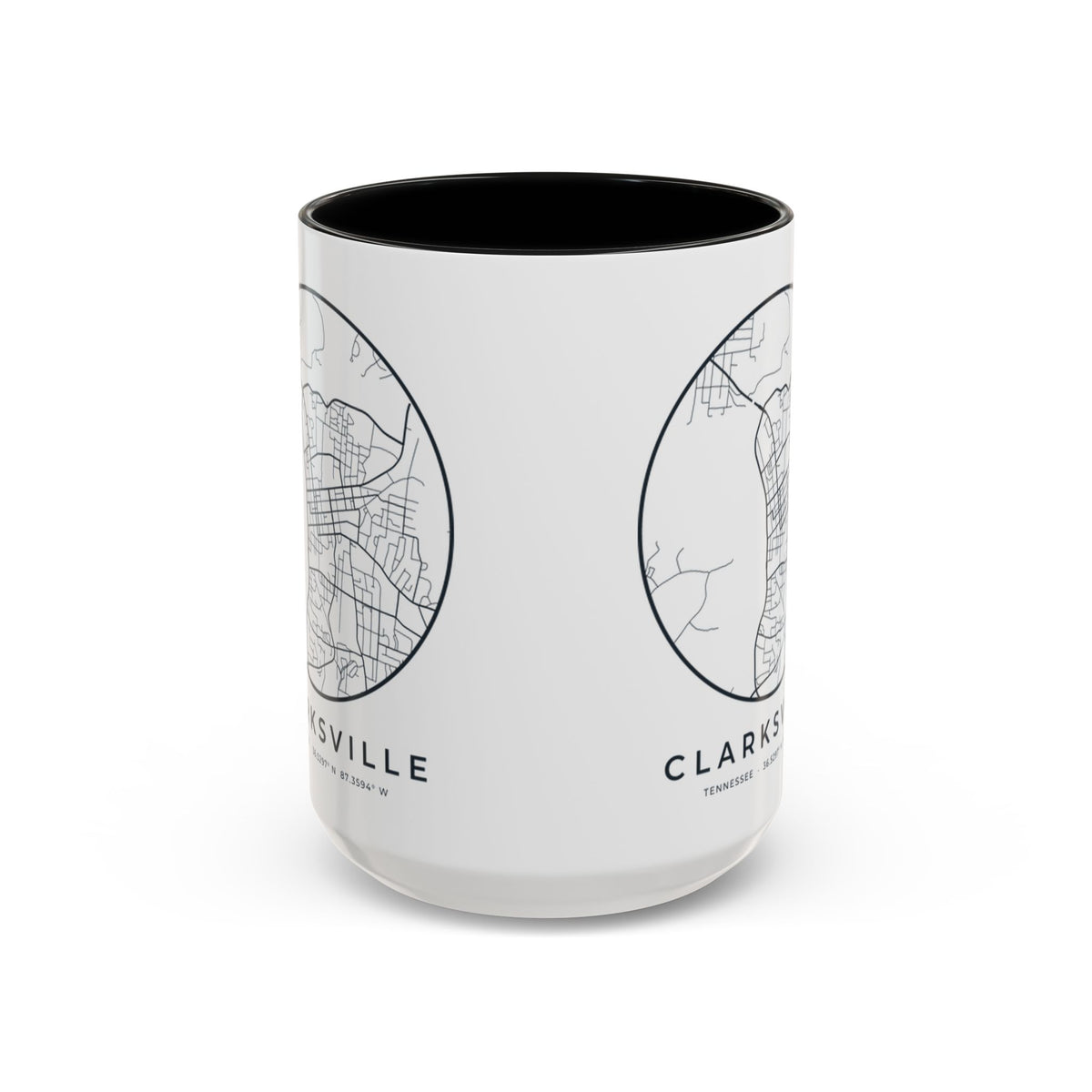 Clarksville Street Map Accent Mug