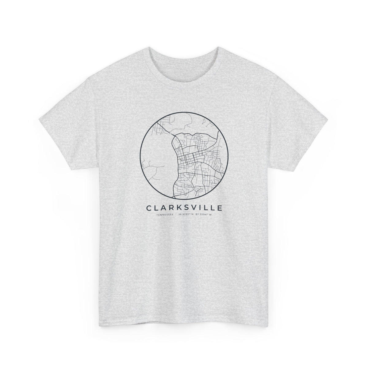 Clarksville Street Map T-Shirt