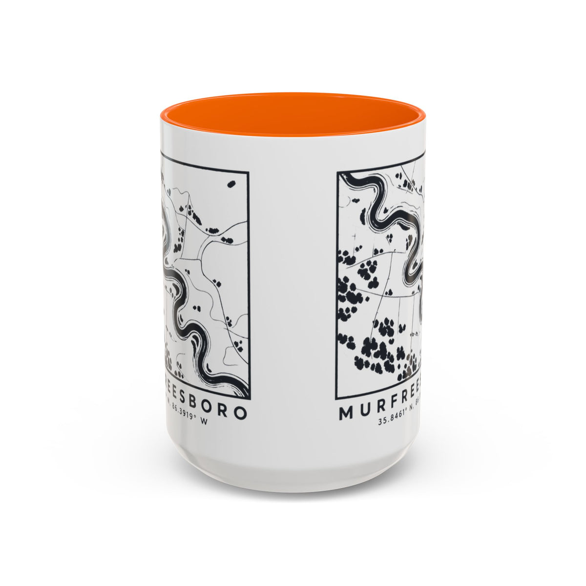 Murfreesboro Topo Map Accent Mug