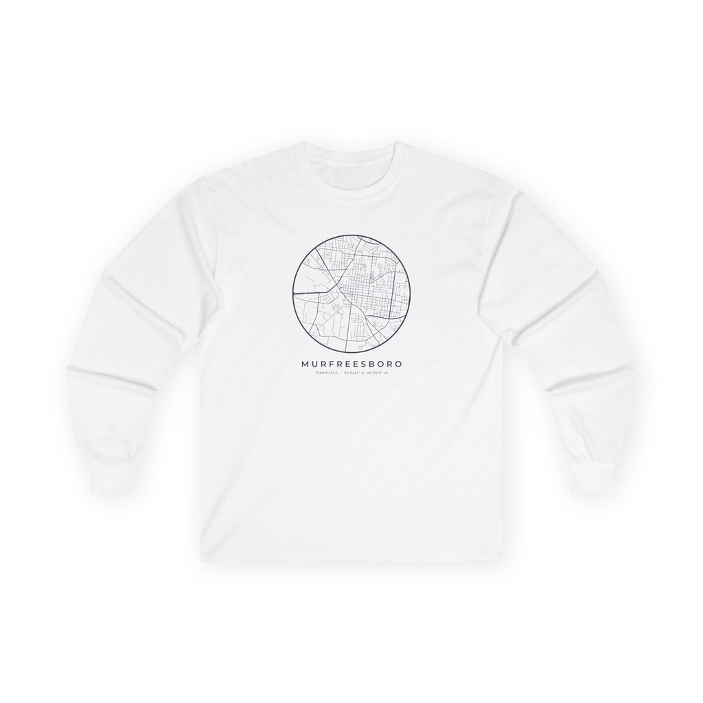 Murfreesboro Street Map Long Sleeve T-Shirt