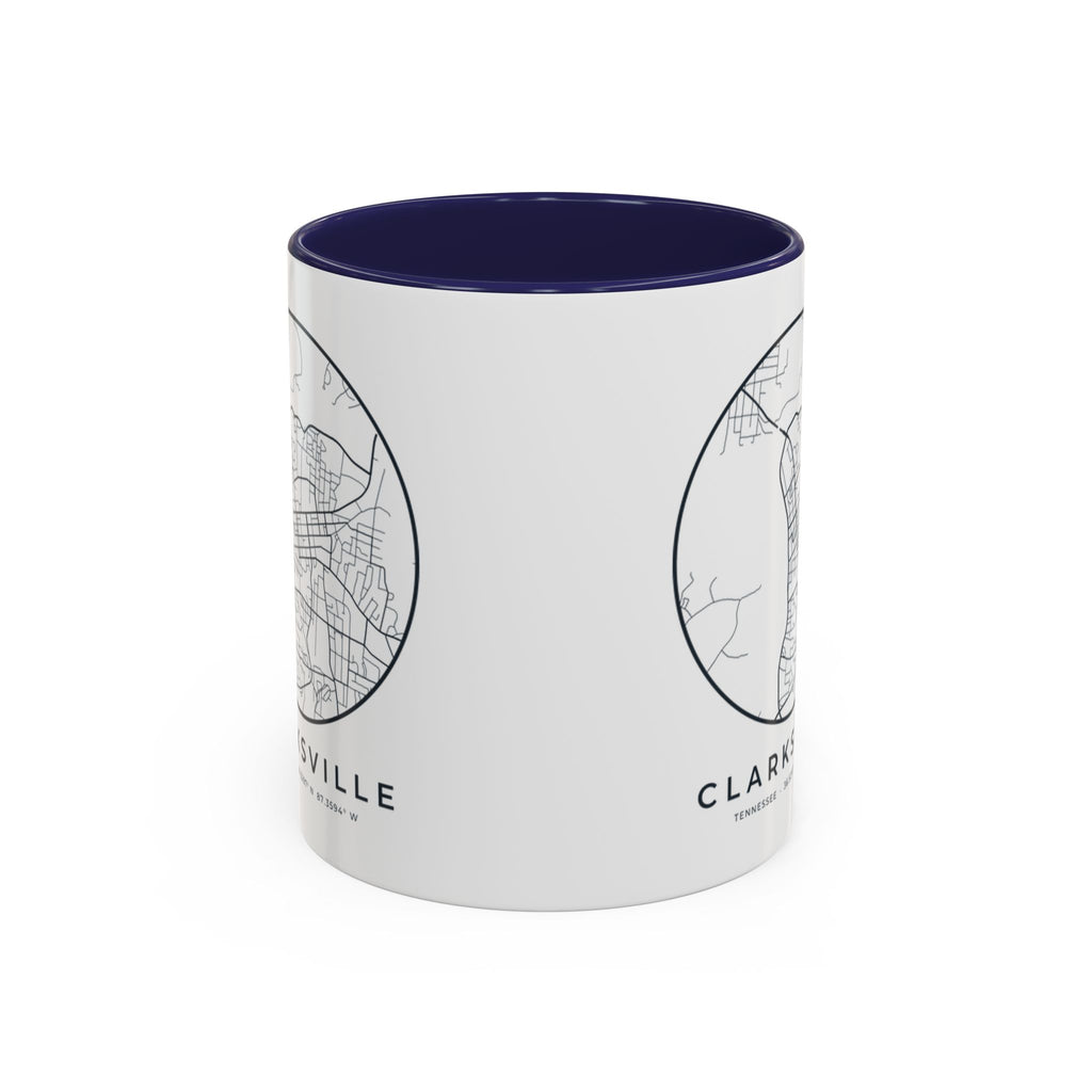 Clarksville Street Map Accent Mug