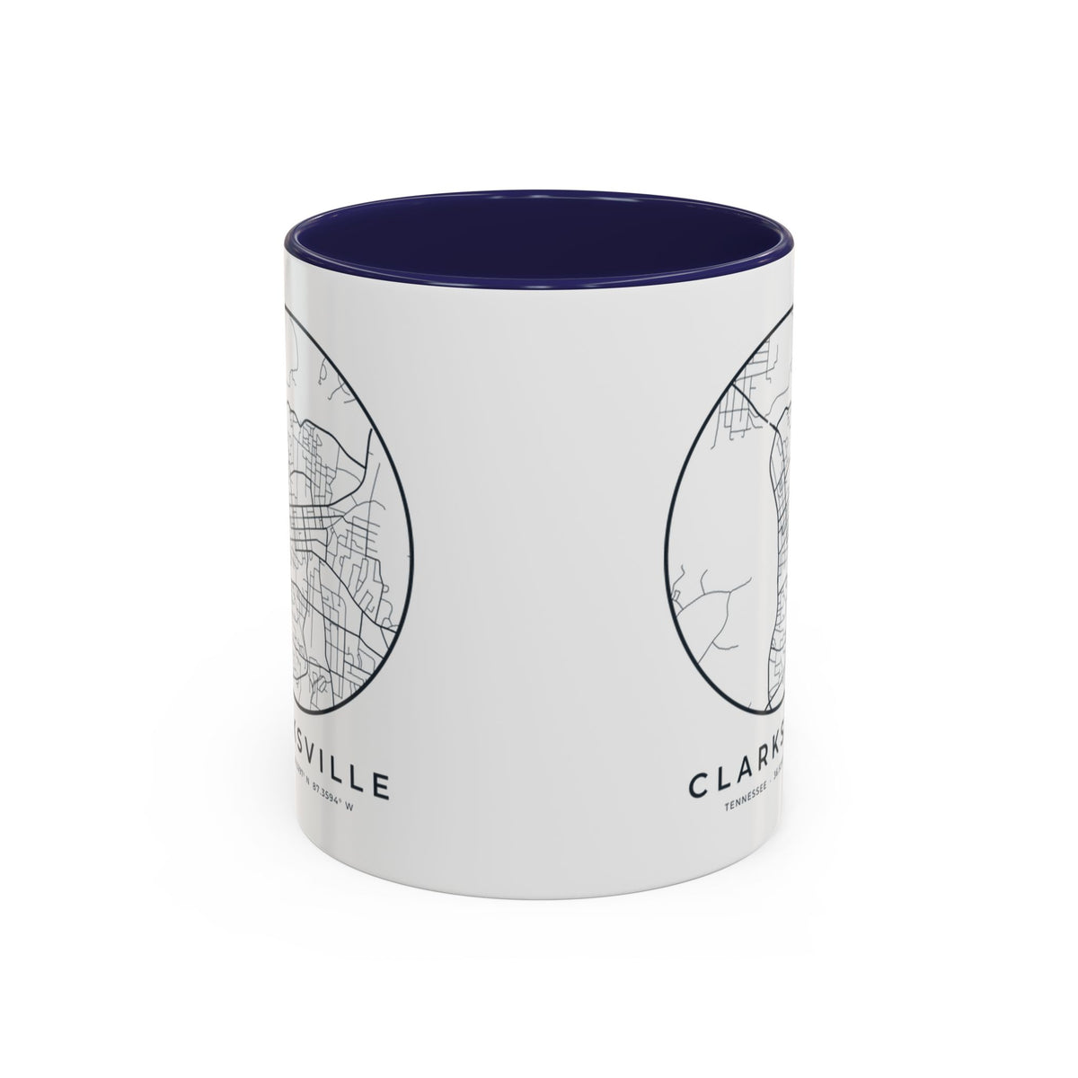 Clarksville Street Map Accent Mug
