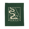 Memphis Topo Map Blanket (Forest Green)