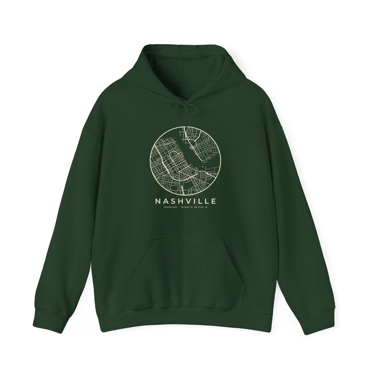 Nashville Street Map Hoodie