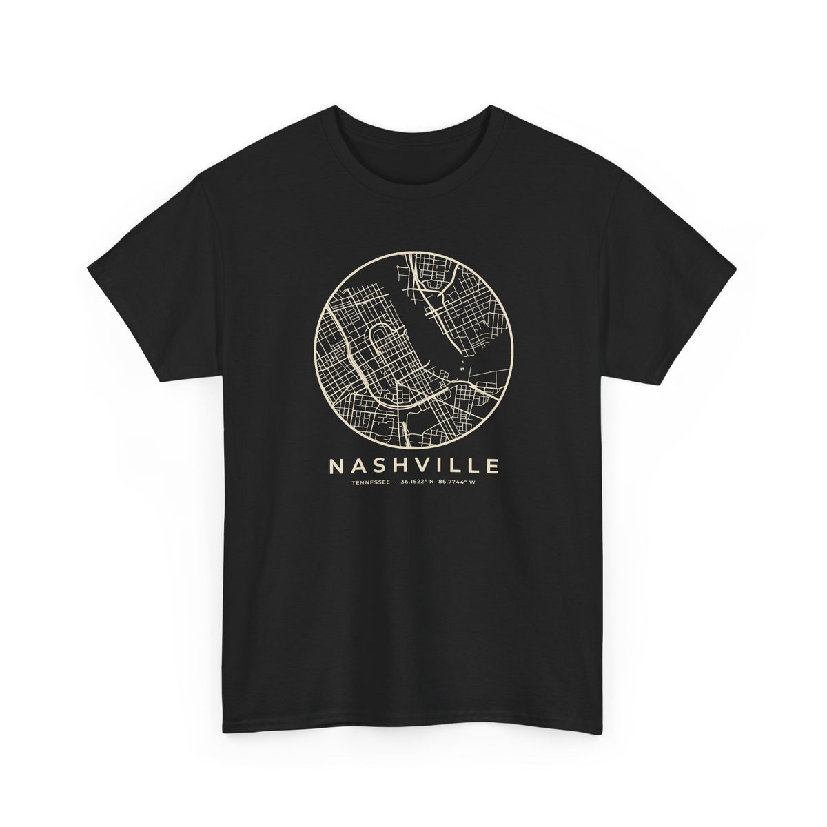 Nashville Street Map T-Shirt