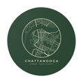 Chattanooga Street Map Sticker (Forest Green)