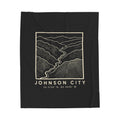 Johnson City Topo Map Blanket (Black)