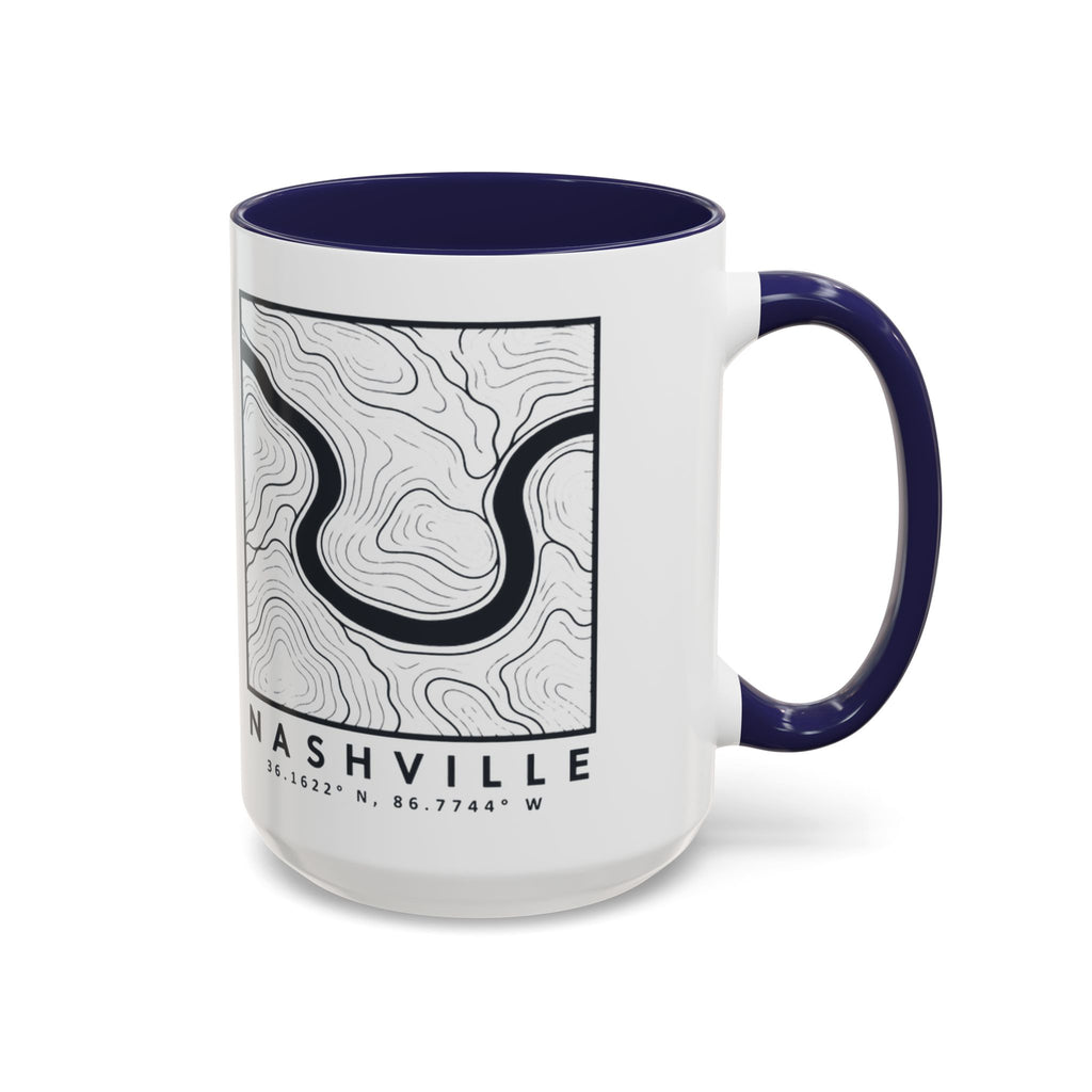 Nashville Topo Map Accent Mug