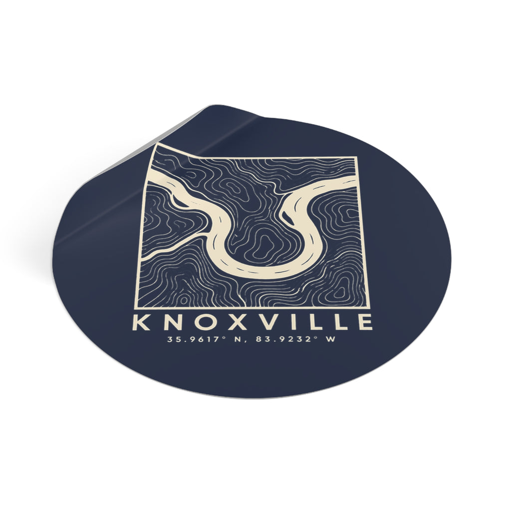 Knoxville Topo Map Sticker (Navy)