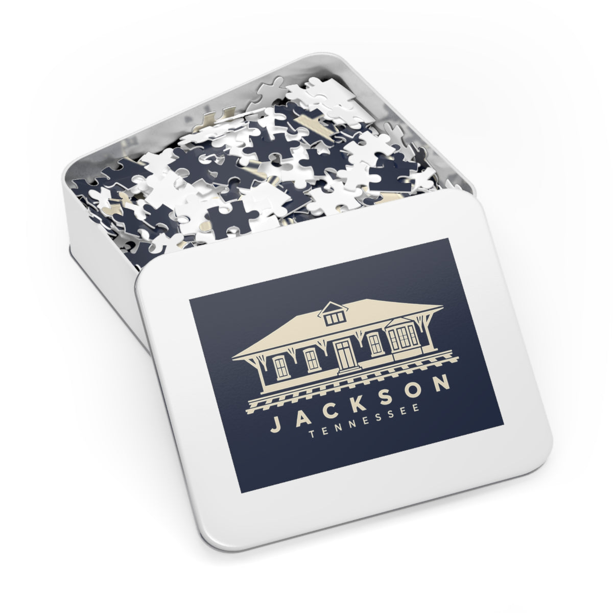 Jackson Train Depot Puzzle (Navy)
