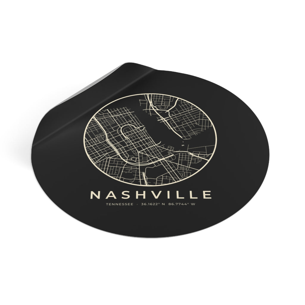 Nashville Street Map Sticker (Black)