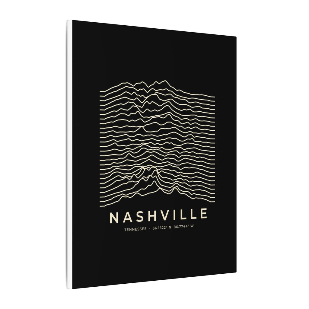Nashville Ridgeline Canvas Print (Black)