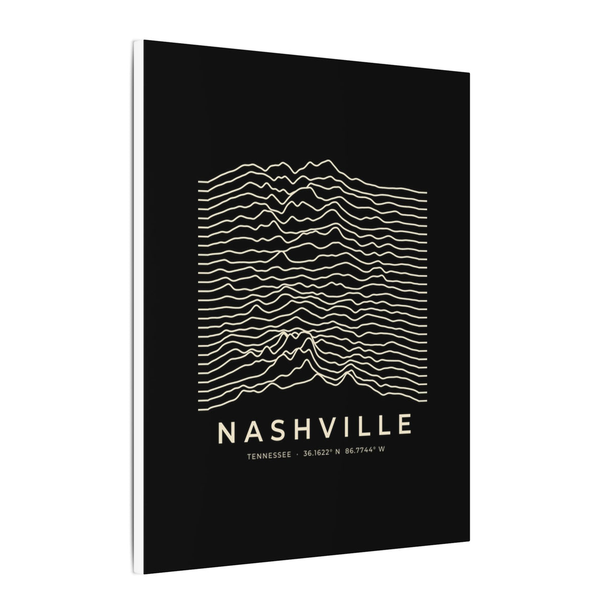 Nashville Ridgeline Canvas Print (Black)