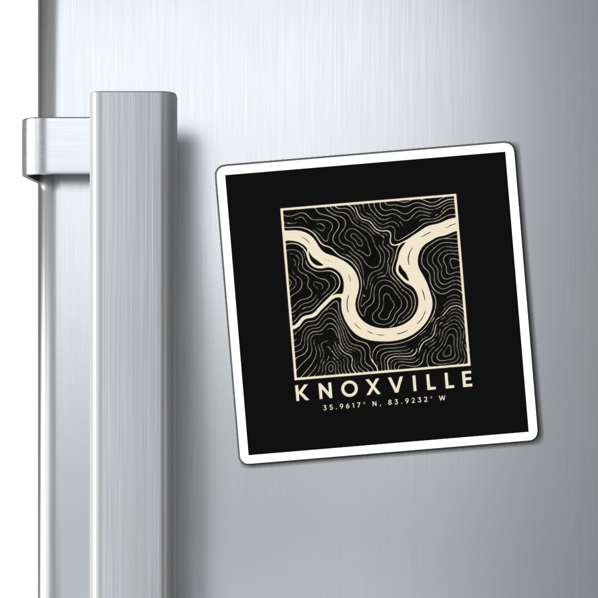 Knoxville Topo Map Magnet (Black)