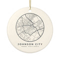 Johnson City Street Map Ornament