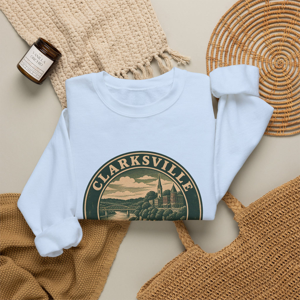 Clarksville Park Badge Crewneck Sweatshirt