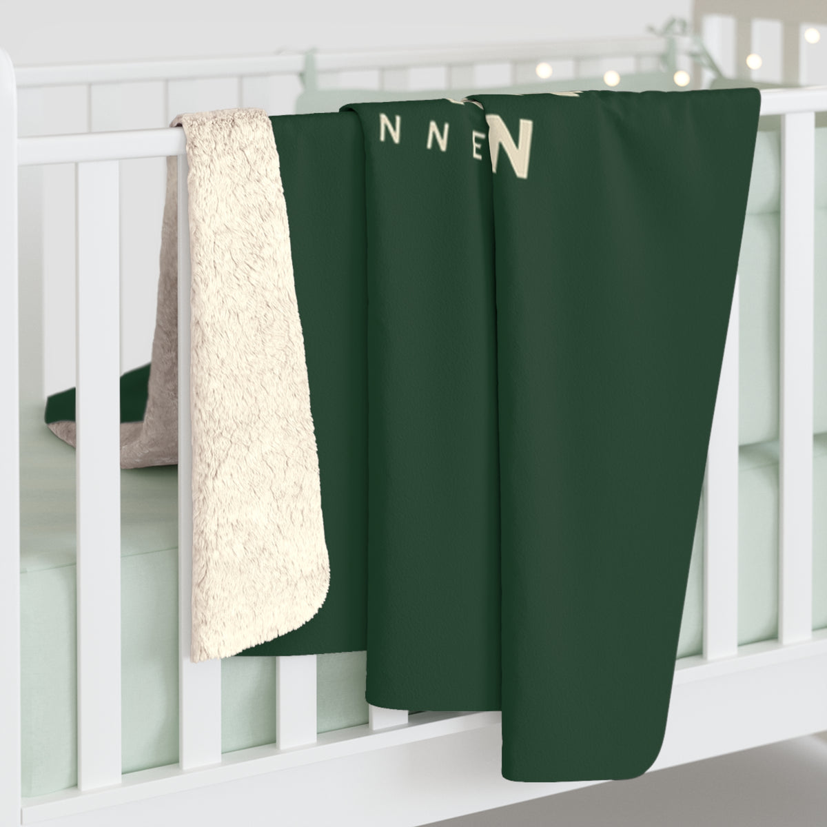 Jackson Train Depot Sherpa Blanket (Forest Green)