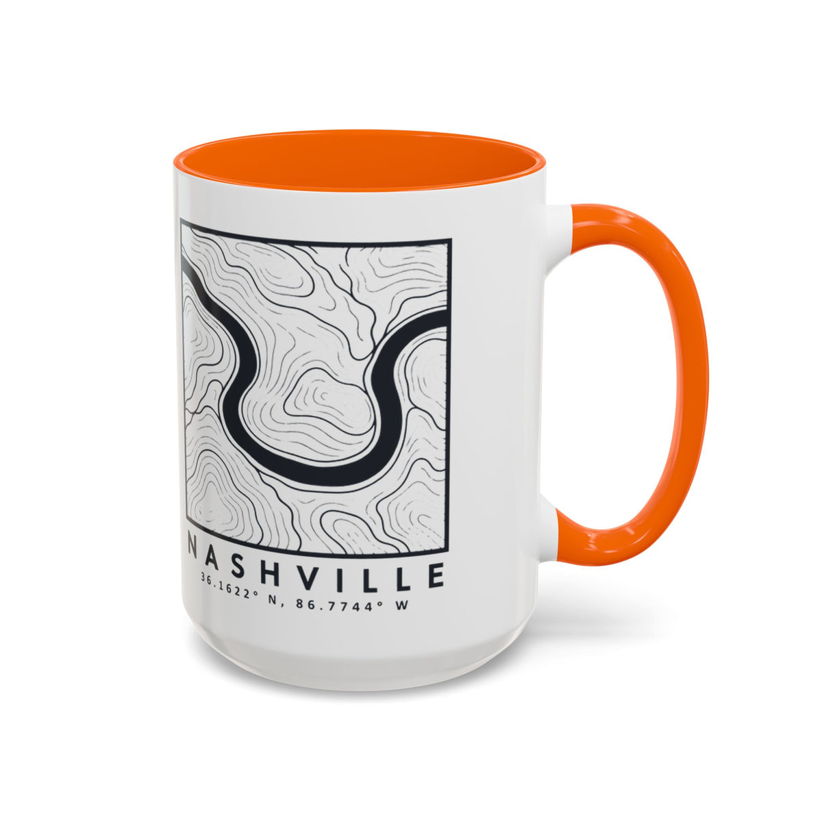 Nashville Topo Map Accent Mug