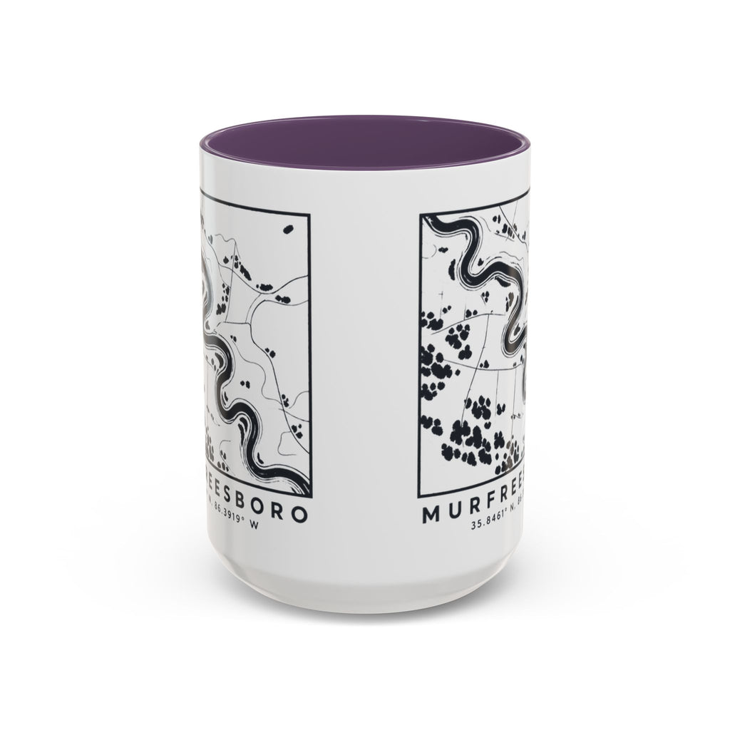 Murfreesboro Topo Map Accent Mug