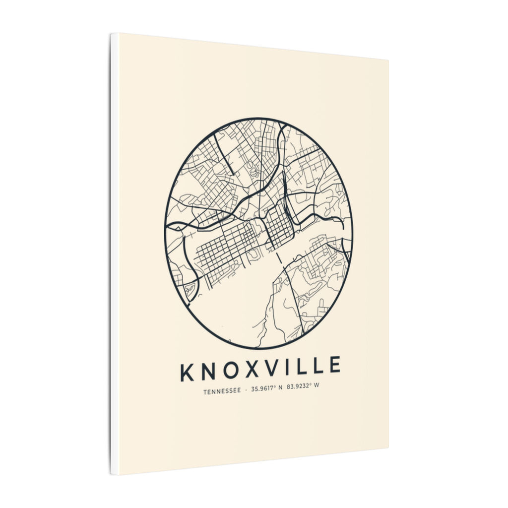 Knoxville Street Map Canvas Print