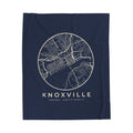 Knoxville Street Map Blanket (Navy)