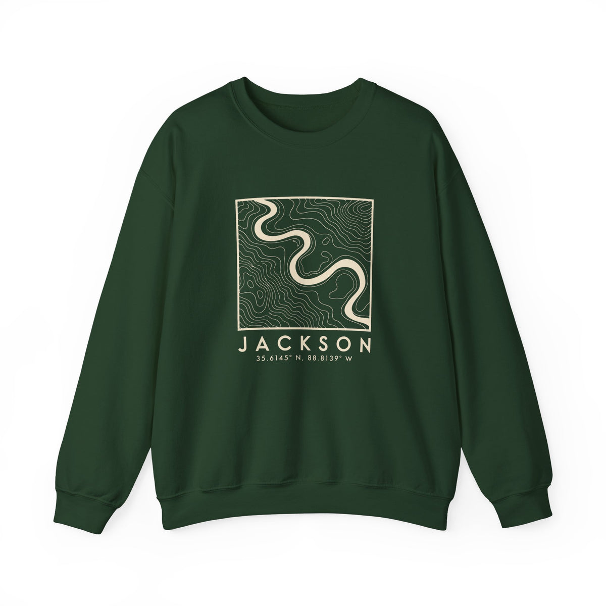 Jackson Topo Map Crewneck Sweatshirt