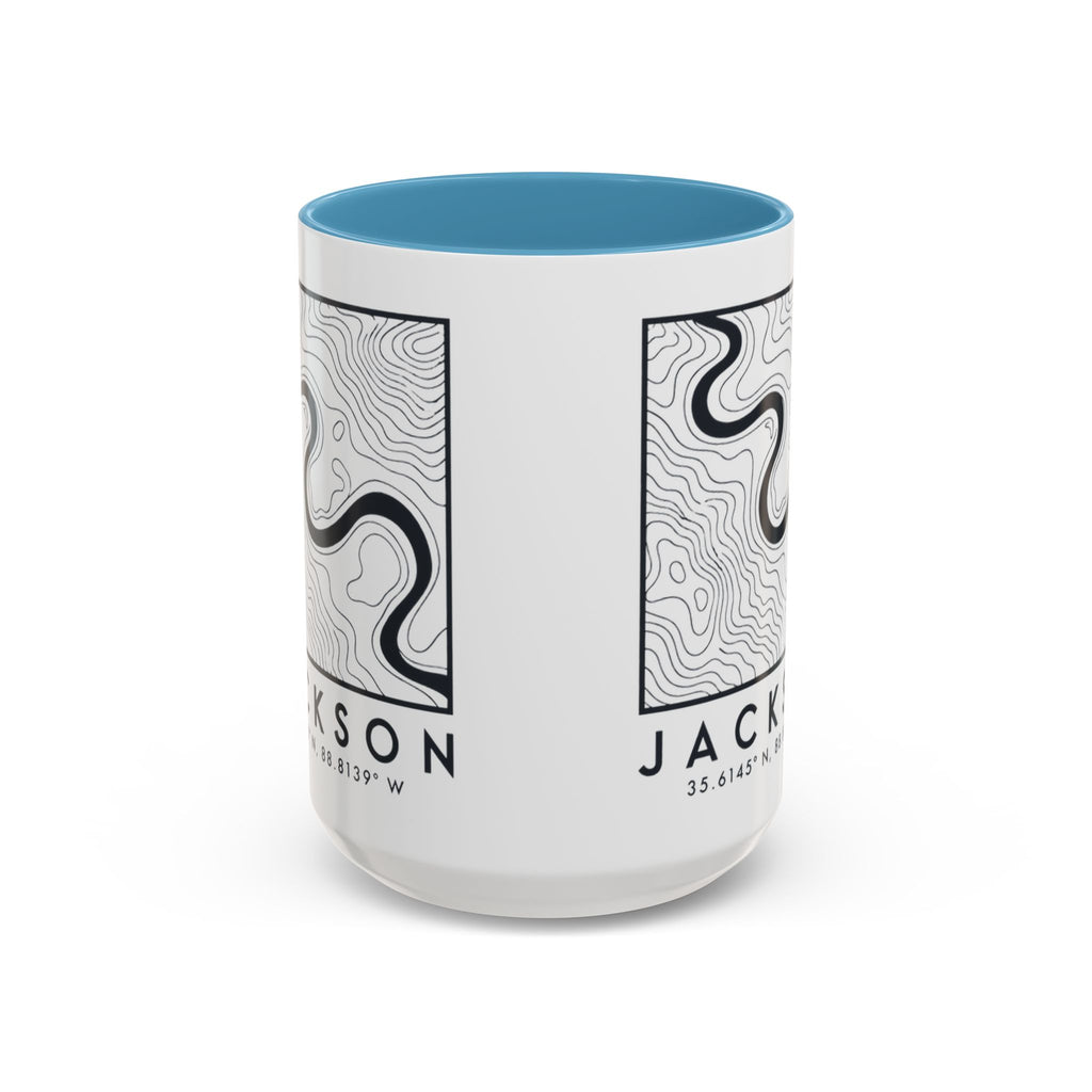 Jackson Topo Map Accent Mug