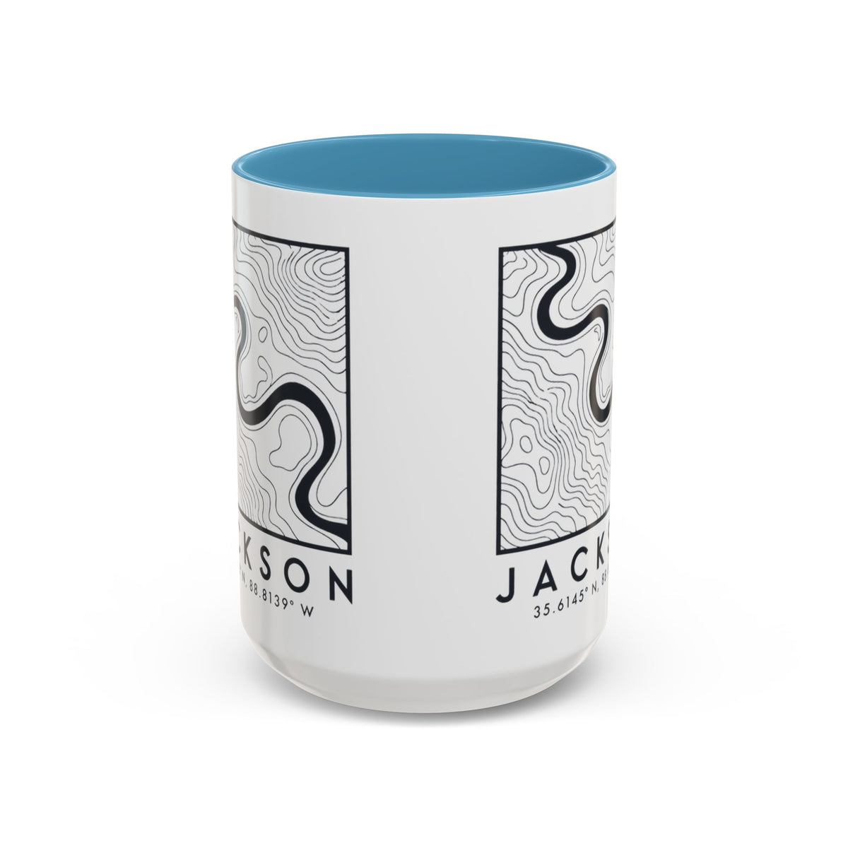 Jackson Topo Map Accent Mug