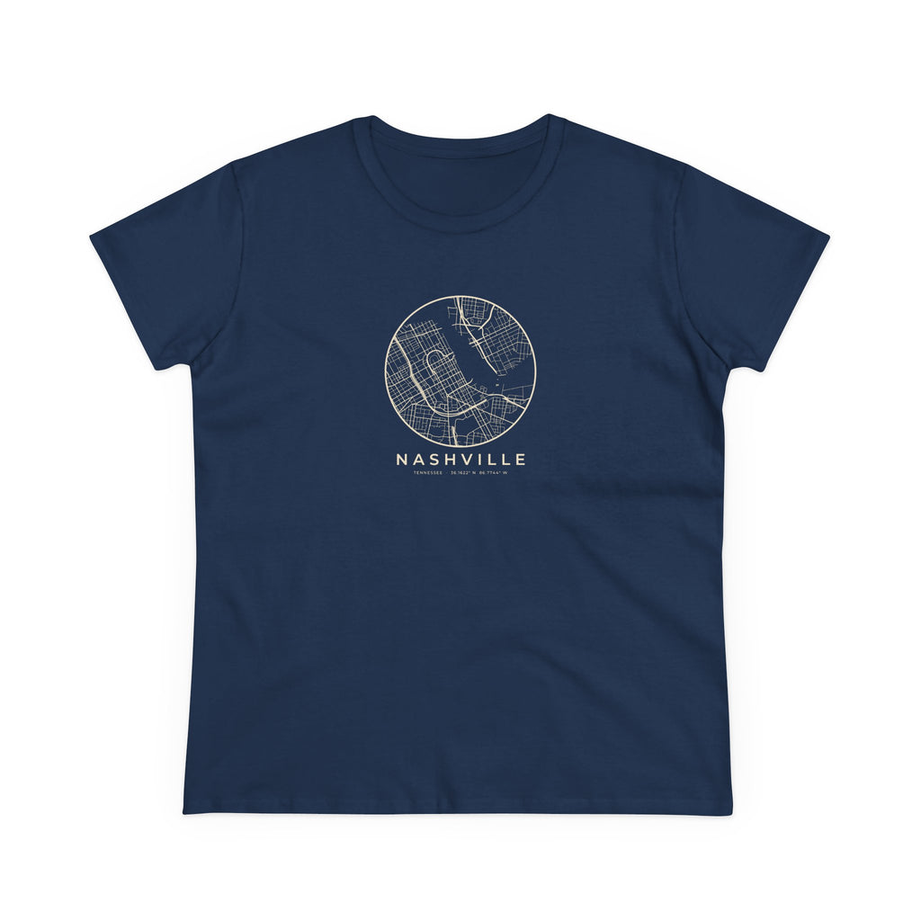 Nashville Street Map Women's T-Shirt