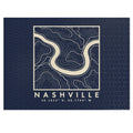 Nashville Topo Map Puzzle (Navy)