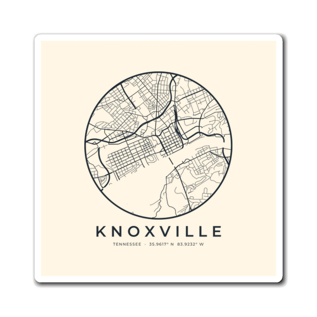 Knoxville Street Map Magnet