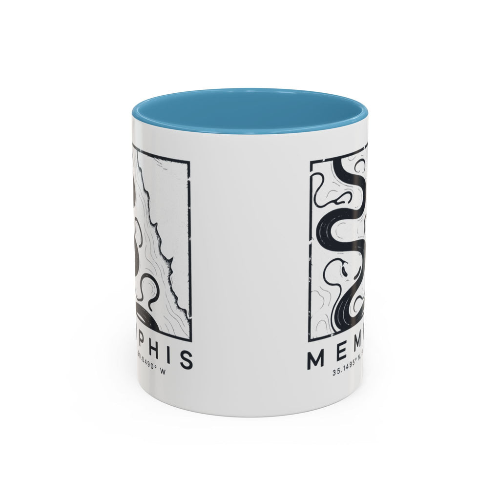 Memphis Topo Map Accent Mug