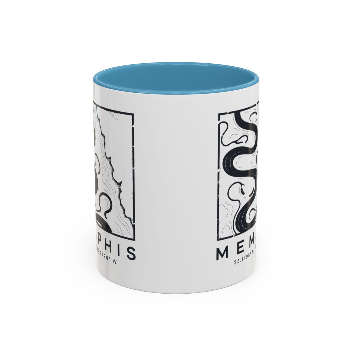 Memphis Topo Map Accent Mug