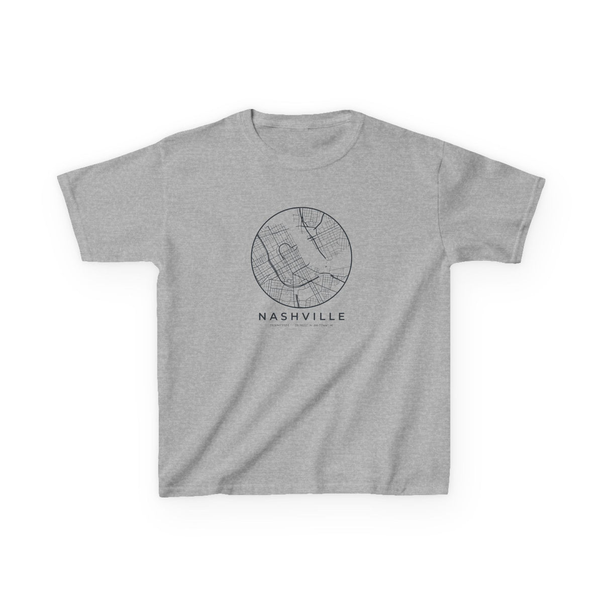 Nashville Street Map Kids T-Shirt