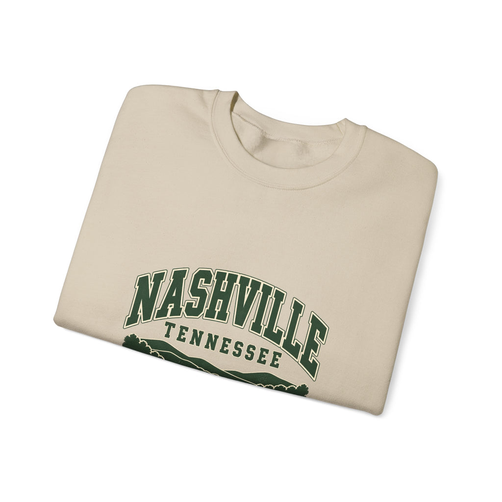 Nashville Vintage Varsity Crewneck Sweatshirt