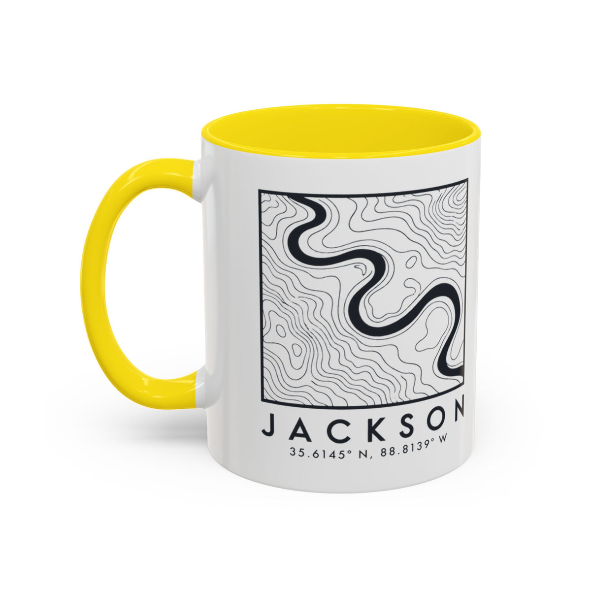 Jackson Topo Map Accent Mug