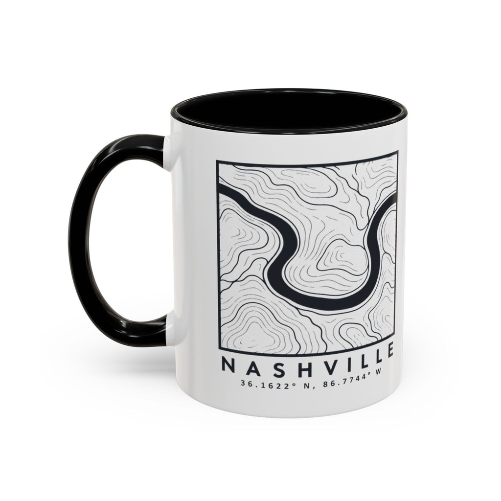 Nashville Topo Map Accent Mug