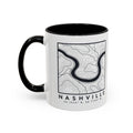 Nashville Topo Map Accent Mug