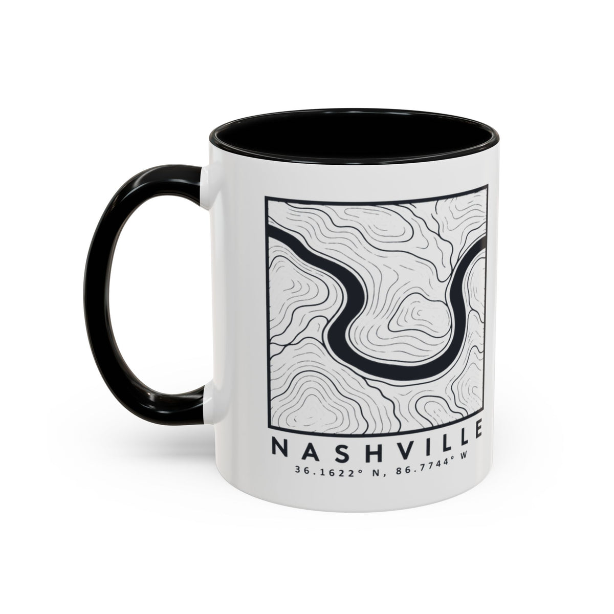 Nashville Topo Map Accent Mug
