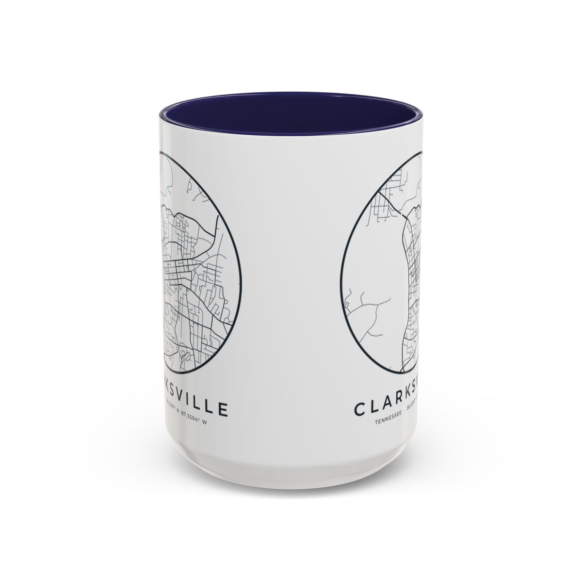 Clarksville Street Map Accent Mug