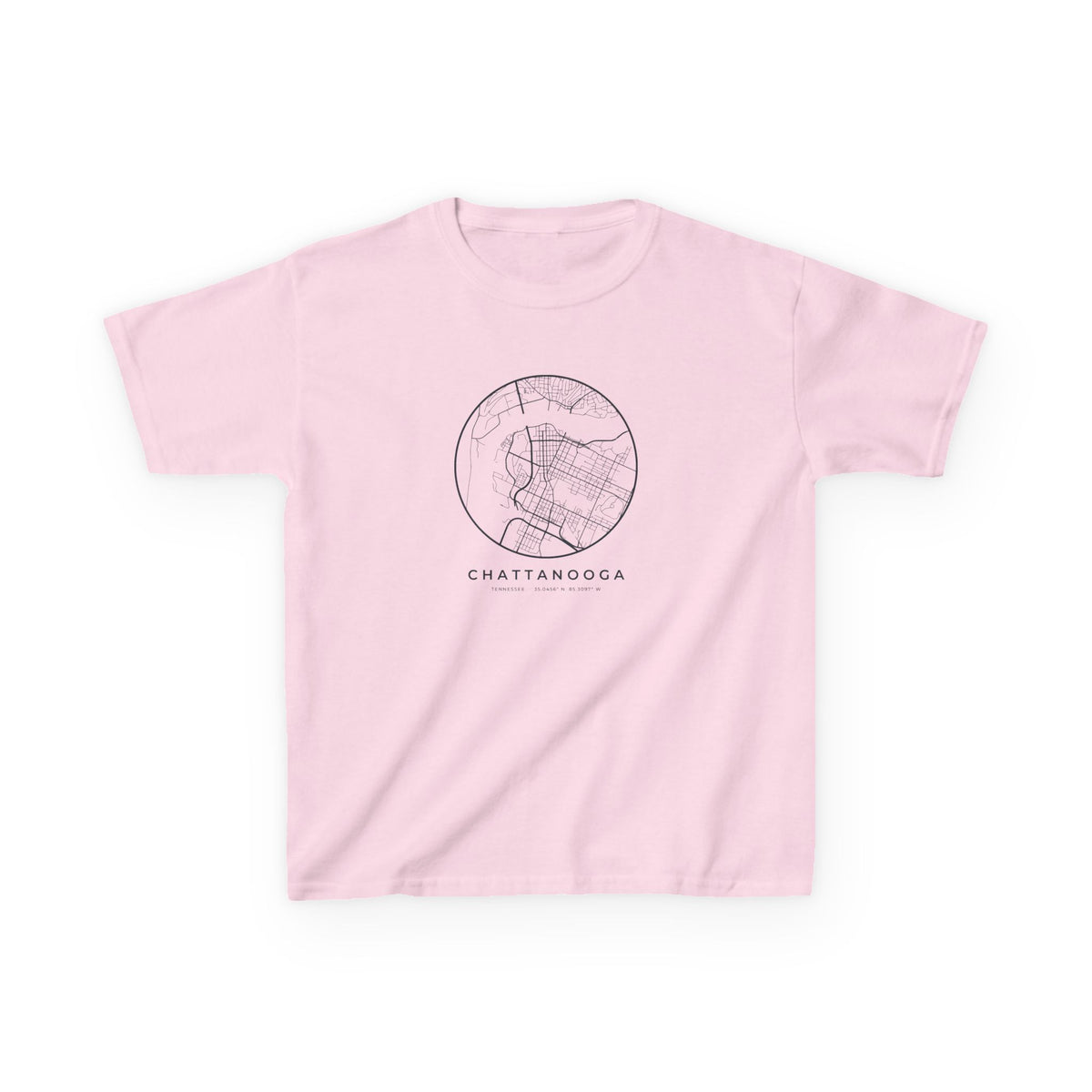 Chattanooga Street Map Kids T-Shirt