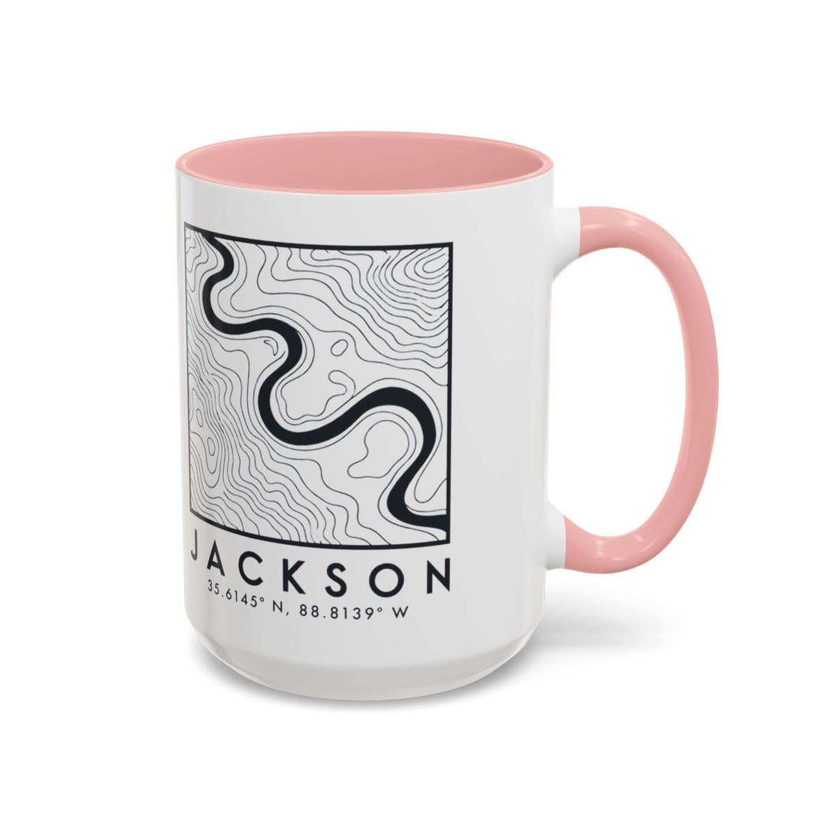 Jackson Topo Map Accent Mug