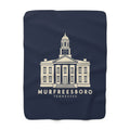 Murfreesboro Rutherford County Courthouse Sherpa Blanket (Navy)
