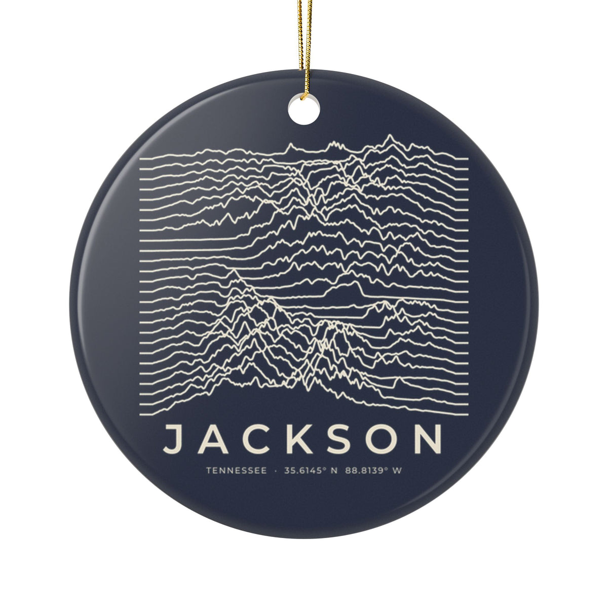 Jackson Ridgeline Ornament (Navy)