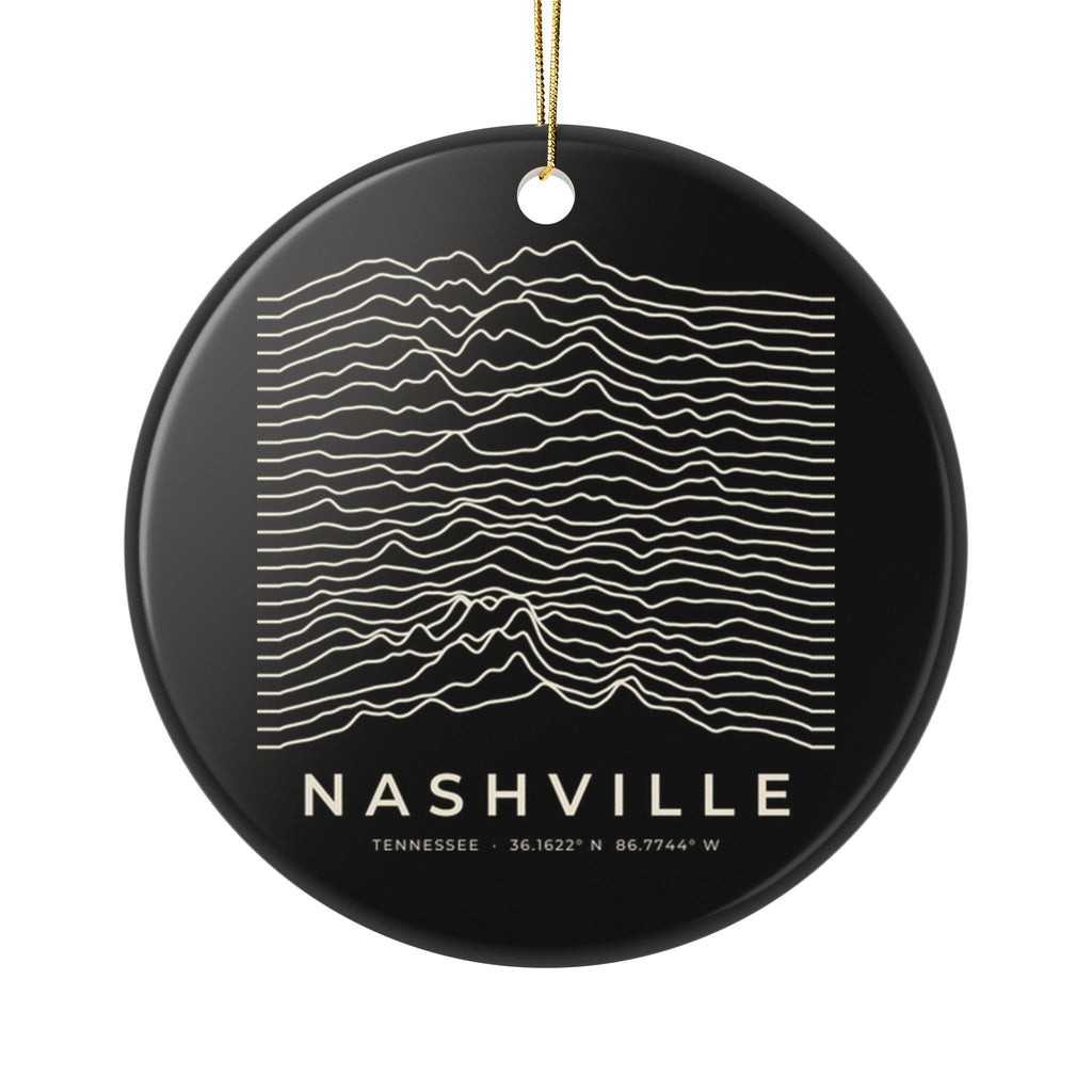 Nashville Ridgeline Ornament (Black)