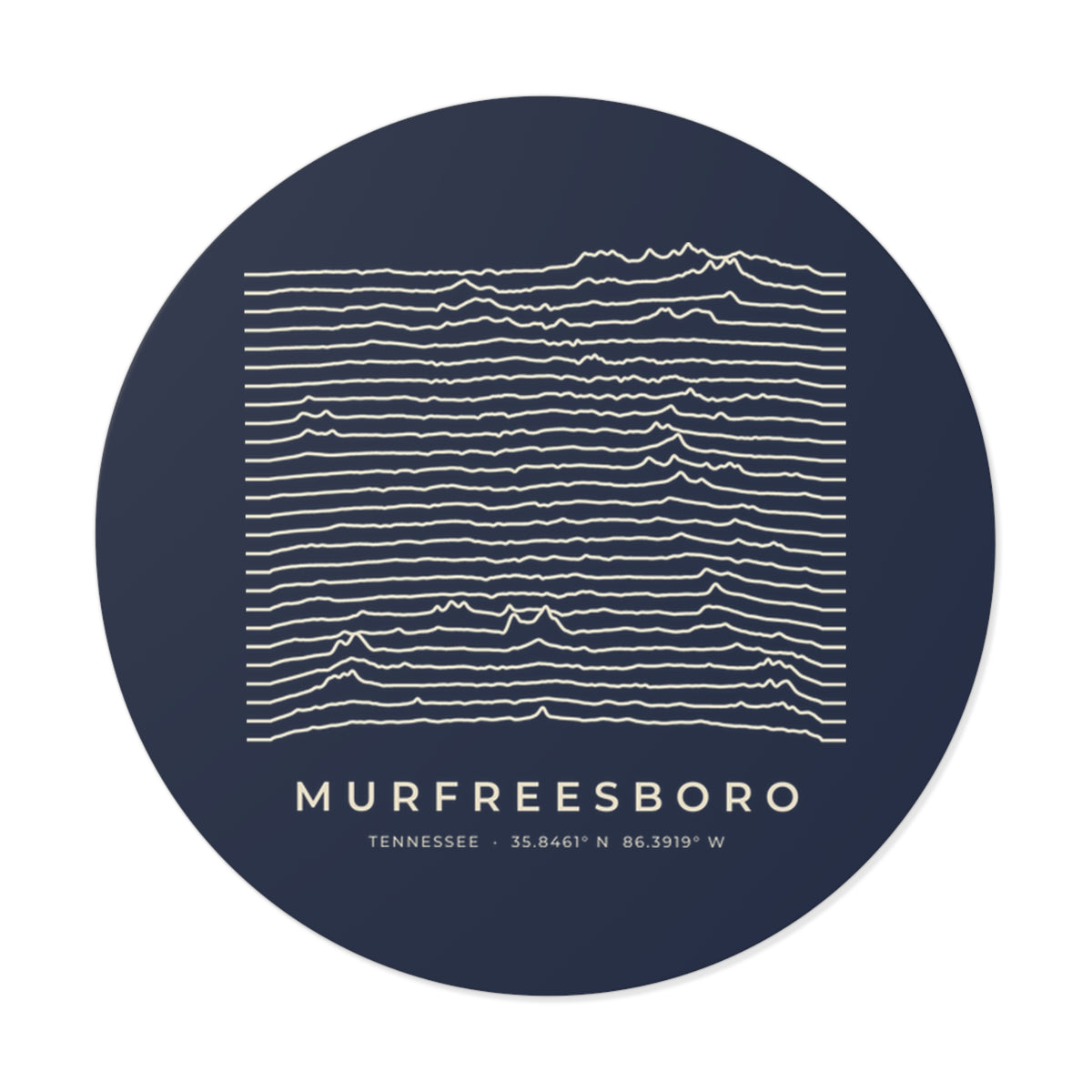 Murfreesboro Ridgeline Sticker (Navy)