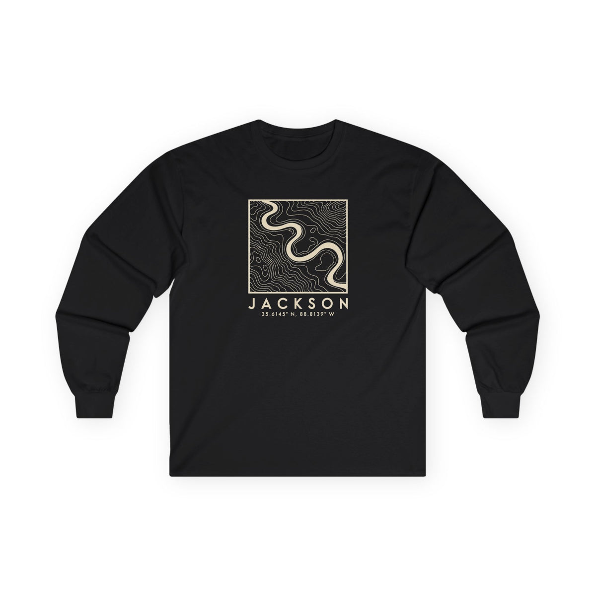 Jackson Topo Map Long Sleeve T-Shirt